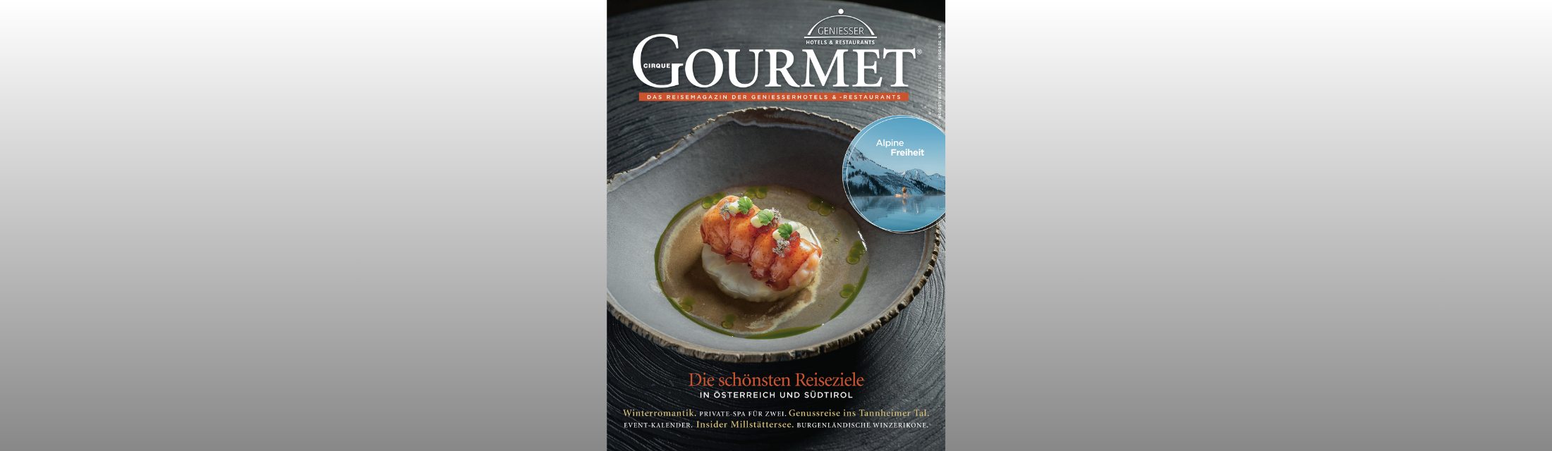 GRATIS erhältlich:  das Genießer-Guide-Magazin CIRQUE GOURMET GRATIS erhältlich:  das Genießer-Guide-Magazin CIRQUE GOURMET