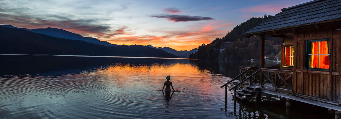 Romantik SPA Hotel Seefischer: Von der Sauna in den See