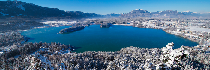 Dreiländereck in Weiß: Winteridylle und Wellness am Faaker See 